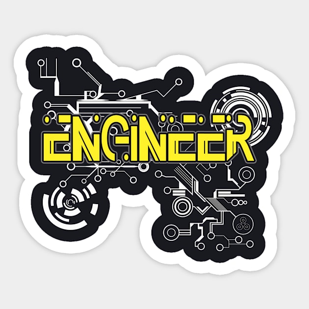 Engineering Technician Engineer Gifts Sticker by Foxxy Merch